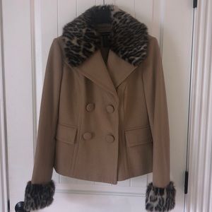 Leopard lovers wool coat!!! Like new condition!!